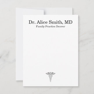 Personalized Doctor Note Cards Mitteilungskarte
