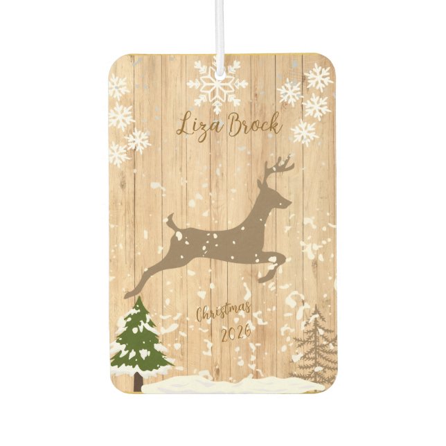Personalized doe Christmas bauble  Autolufterfrischer (Vorderseite)