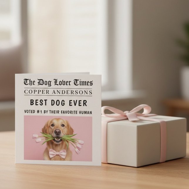 Personalized Dog Card | Best Dog Ever Newspaper  (Von Creator hochgeladen)