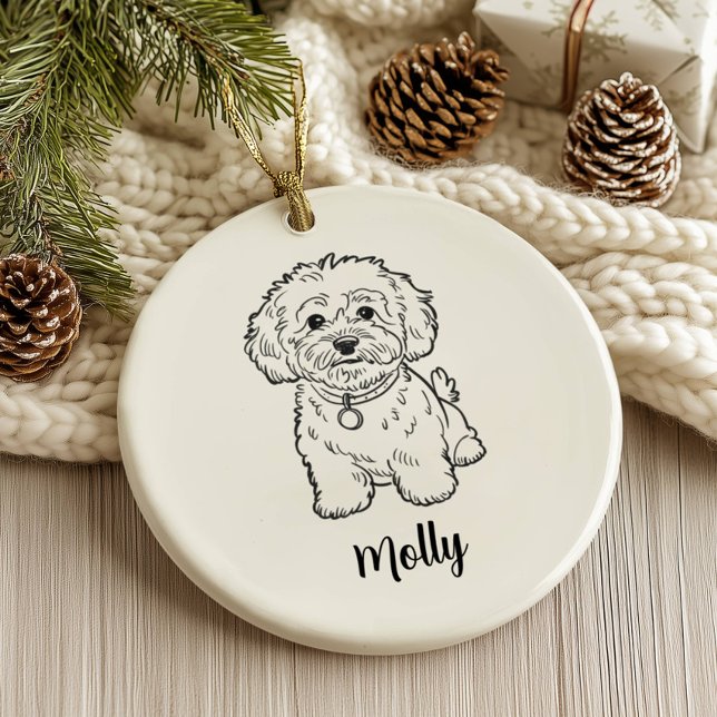 Personalized Dog Christmas Keramik Ornament (Von Creator hochgeladen)