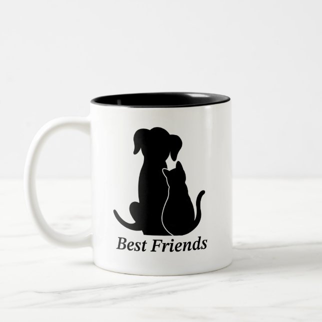 Personalized dog lover cat lover mug (Gauche)