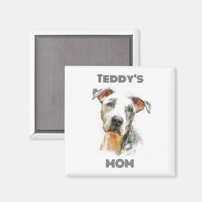 Personalized Dog Mom Magnet | Custom Gift (Vorderseite/Rückseite)