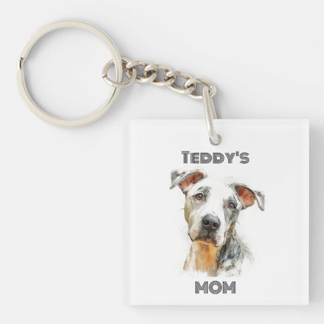 Personalized Dog Mom Photo Keychain | Custom Gift Schlüsselanhänger (Vorderseite)