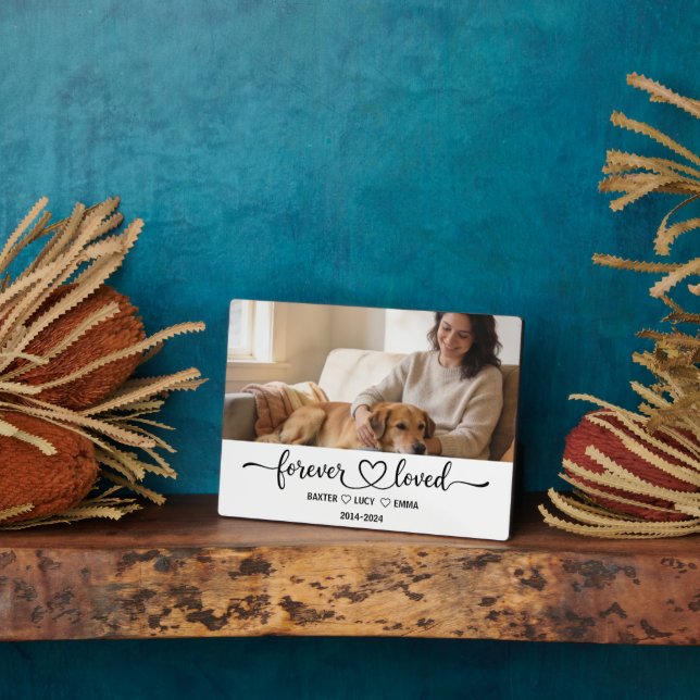 Personalized Dog Mom with Custom Name | Happy  Fotoplatte (Seite)