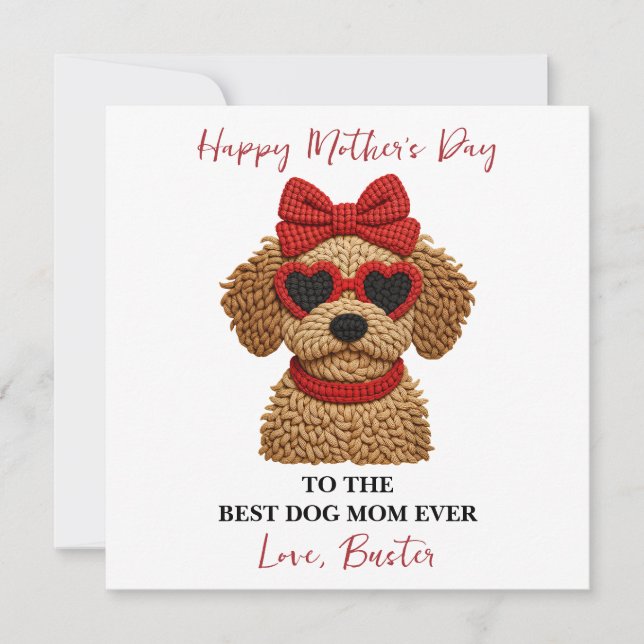 Personalized Dog Name – Happy Mother’s Day  Karte (Vorderseite)