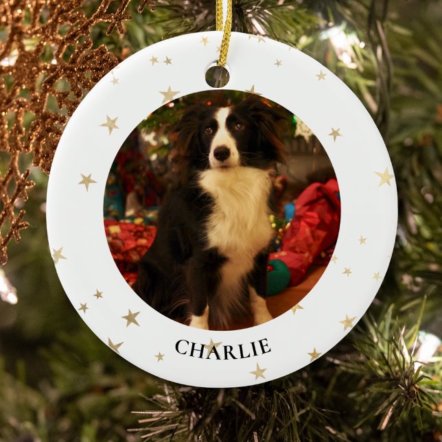 Personalized Dog Photo Ceramic Ornament (Von Creator hochgeladen)