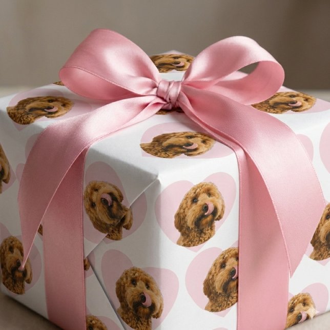 Personalized Dog Photo Valentine  Geschenkpapier (Von Creator hochgeladen)