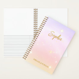 Personalized Dream Journal Notebook Soft Pastel Notizbuch
