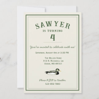 Personalized Duck Birthday Einladung