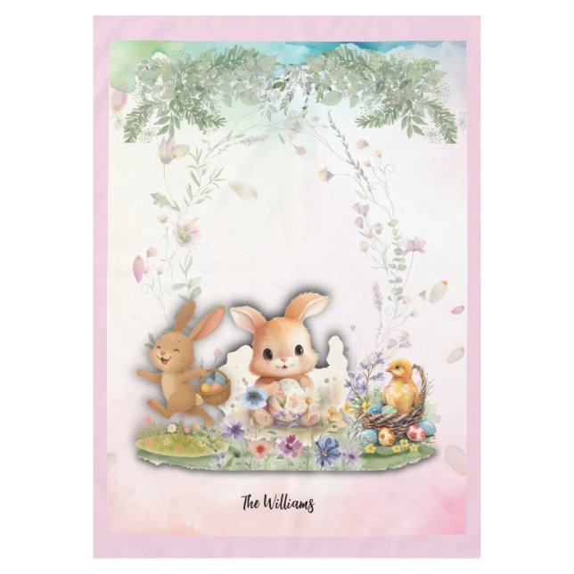Personalized Easter Brunch  Tablecloth Tischdecke (Vorderseite)