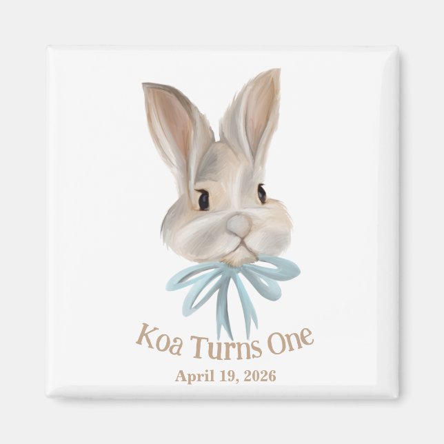 Personalized Easter Bunny Magnet Favour (Vorne)