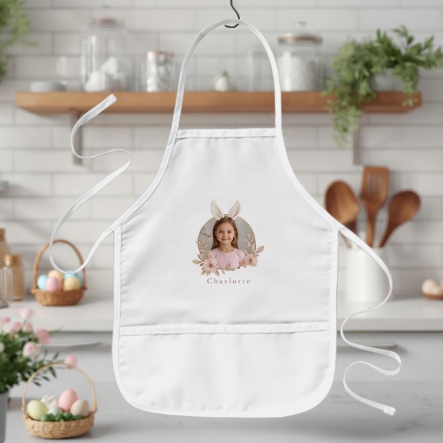 Personalized Easter Bunny Photo Kids Apron Kinderschürze (Von Creator hochgeladen)