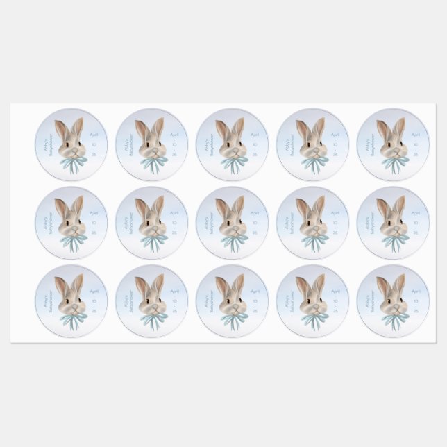 Personalized Easter Bunny Sticker (Feuille)
