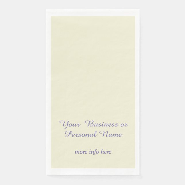 personalized ecru color - elegant serviette (Vorderseite)