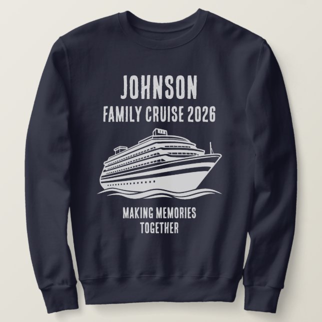 Personalized Editable Text Cruise Holiday Merch Sweatshirt (Design vorne)