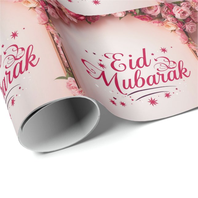 Personalized Eid Mubarak  Geschenkpapier (Rolleneckpunkt)