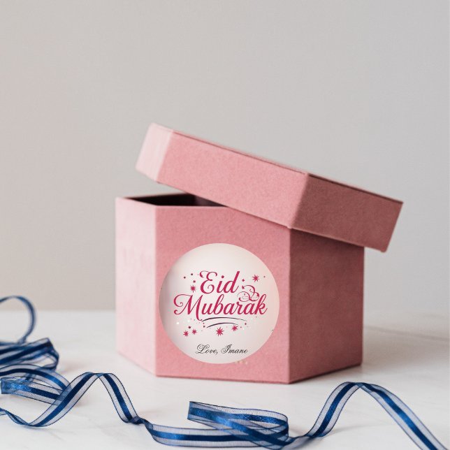 Personalized Eid Mubarak Round Stickers (Von Creator hochgeladen)