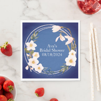 Personalized elegant cocktail party napkins shower serviette