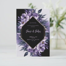 [Personalized] Elegant Purple Wedding Invitation