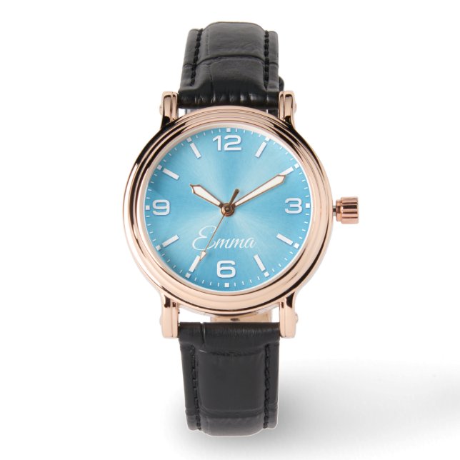 Personalized Elegant Women's Name Gift Watch Armbanduhr (Vorderseite)