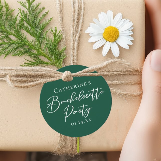 Personalized Emerald Green Bachelorette Party Geschenkanhänger (Von Creator hochgeladen)