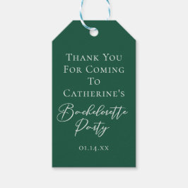 Personalized Emerald Green Bachelorette Party Geschenkanhänger