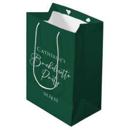 Personalized Emerald Green Bachelorette Party Mittlere Geschenktüte