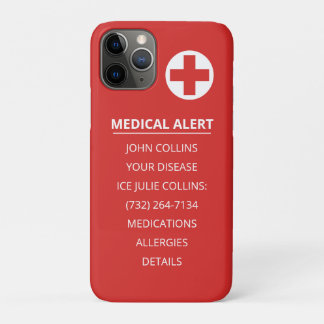 Personalized Emergency Medical Alert ID Phone Tag Case-Mate iPhone Hülle