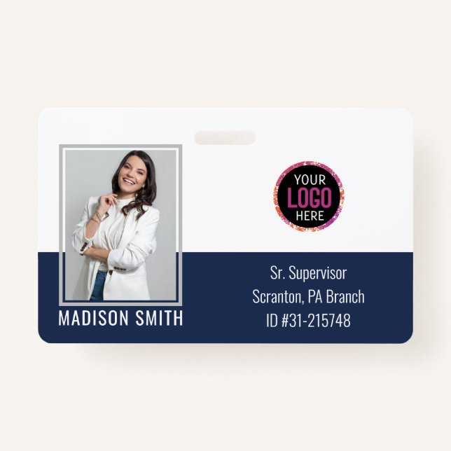 Personalized Employee Foto ID Company Security Ba Ausweis (Vorderseite)