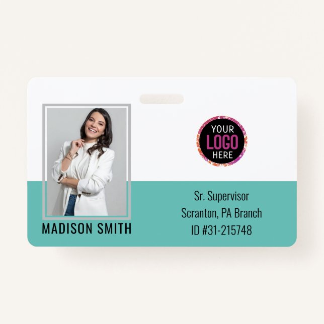Personalized Employee Foto ID Company Security Ba Ausweis (Vorderseite)