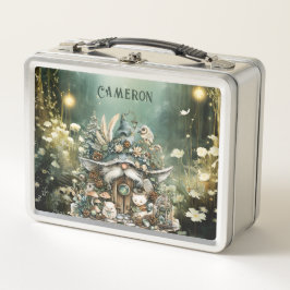 Personalized Enchanted Forest Gnome Metall Brotdose
