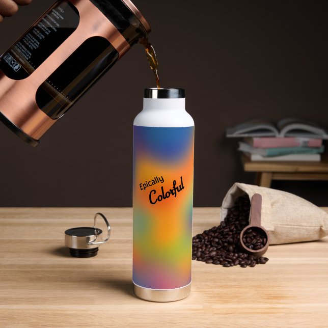 Personalized Epically Colorful Trinkflasche (Kaffee (gedreht))
