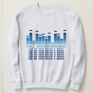Personalized Equalizer Embroidery 4 the DJ in You Besticktes Sweatshirt