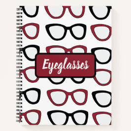 Personalized Eyeglasses Spectacles Optician  Notizbuch
