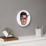 Personalized Face Runde Wanduhr<br><div class="desc">Personalized Face Round Clock,  Personalized Baby,  Kid,  Boyfriend,  Girlfriend,  Face</div>