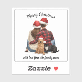 Personalized Family Christmas 2025 Aufkleber