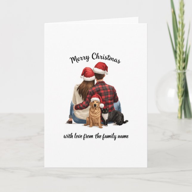 Personalized Family Christmas 2025 Feiertagskarte (Vorderseite)