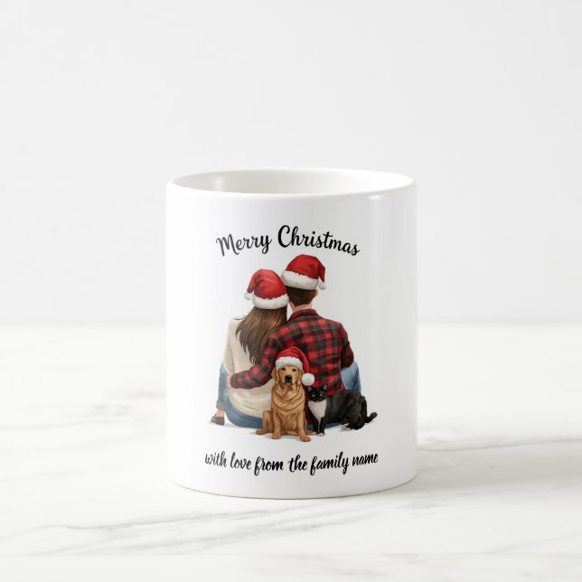 Personalized Family Christmas 2025 Kaffeetasse (Mittel)