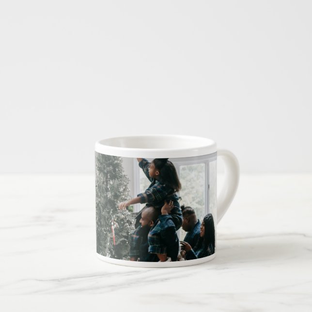 Personalized Family Christmas Photo  Espressotasse (Vorderseite Rechts)