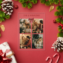 Personalized Family Christmas Photos Acrylic Card Acryleinladungen