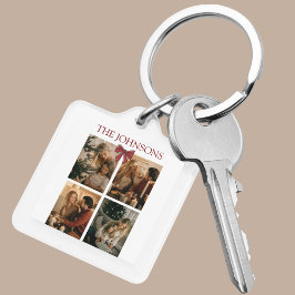 Personalized Family Christmas Photos Keychain Schlüsselanhänger