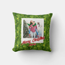 Personalized Family Christmas Stylish Photo  Kissen