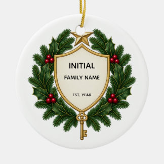 Personalized Family Crest Christmas Ornament