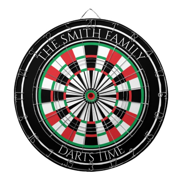 Personalized Family Dartboard with Custom Name  Dartscheibe (vorne)