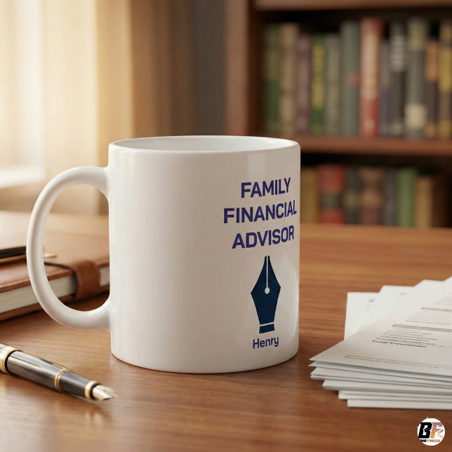 Personalized Family Financial Advisor Coffee Kaffeetasse (Von Creator hochgeladen)