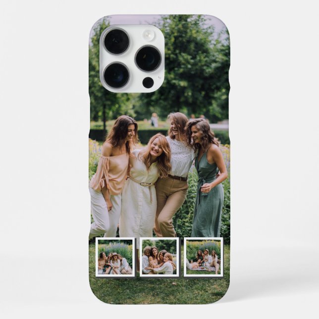 Personalized Family & Friends 4 Photo iPhone 16 Pro Max Hülle (Rückseite)