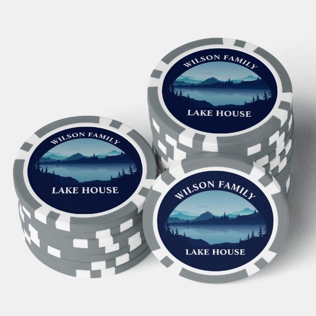 Personalized Family Lake House Reunion Pokerchips (Stapel)