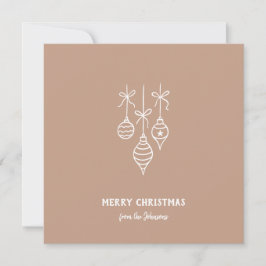 Personalized Family Name Merry Christmas Bauble Karte