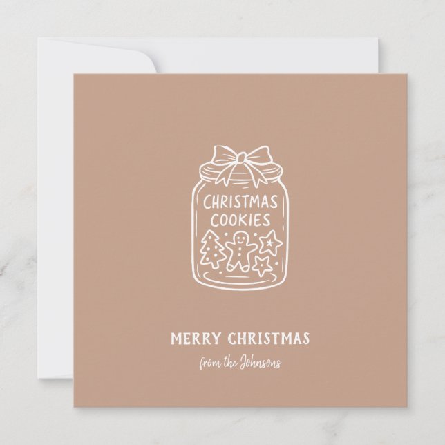 Personalized Family Name Merry Christmas Cookies Karte (Vorderseite)