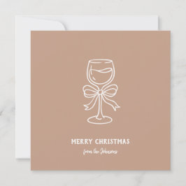 Personalized Family Name Merry Christmas Drink Karte